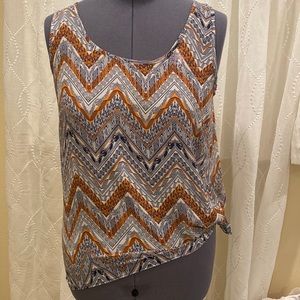 CHARMING CHARLIE tank top with crisscross back L